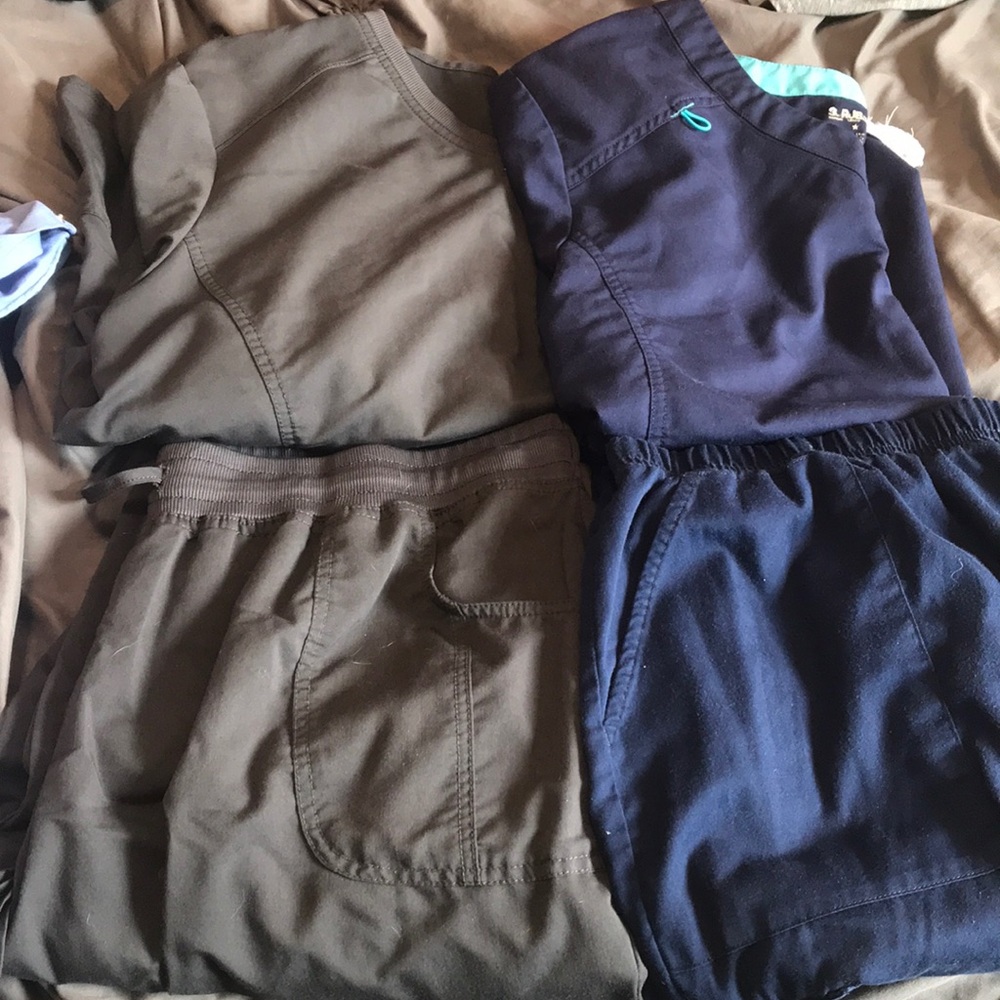 2 pairs of scrubs